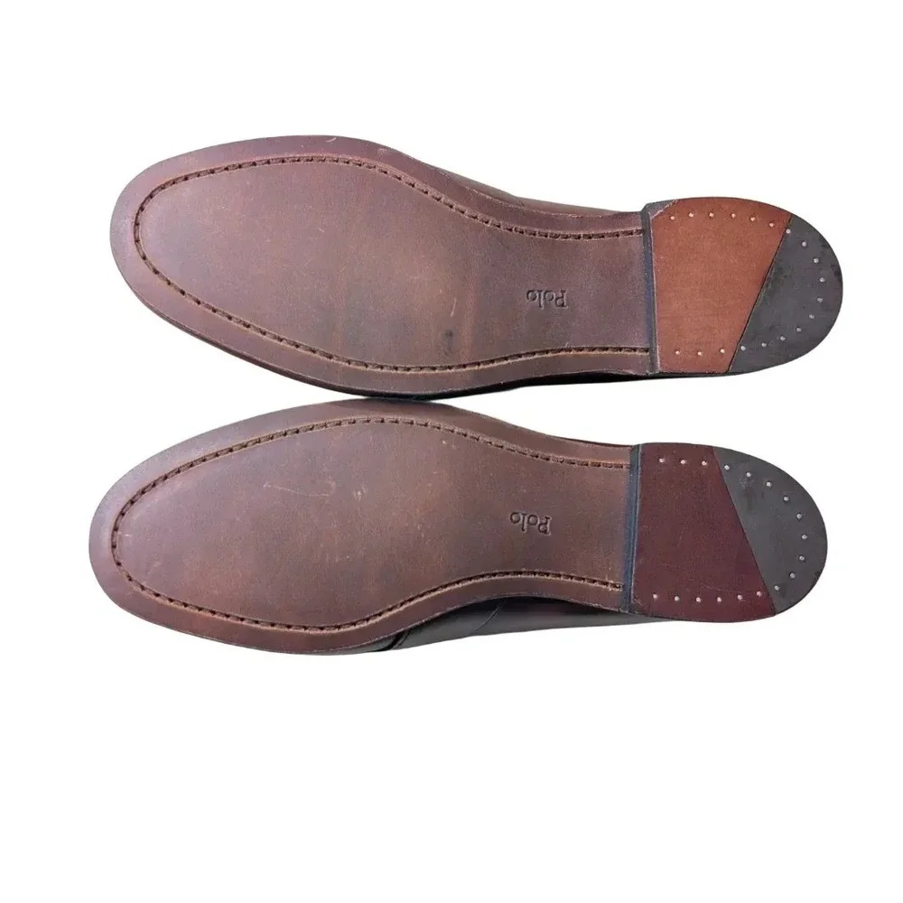 Polo Ralph Lauren Bench Made USA Admiralty Beefroll Penny Loafers Sz 9 NIB - Picture 5 of 14
